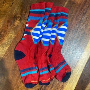 3 pairs Kids Smartwool Ski Socks Size 12-2.5